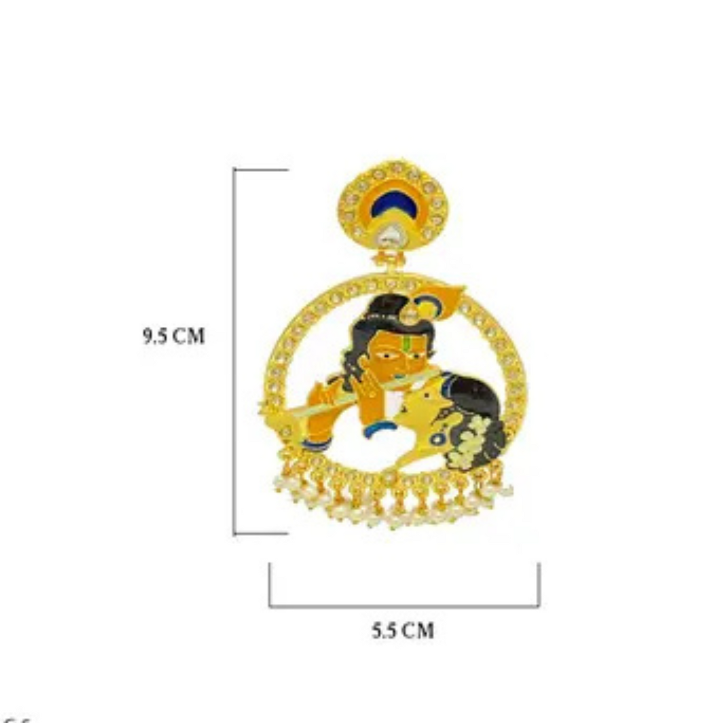 Meenakari Jhumka Yellow Multicolor Earrings Jhumkas