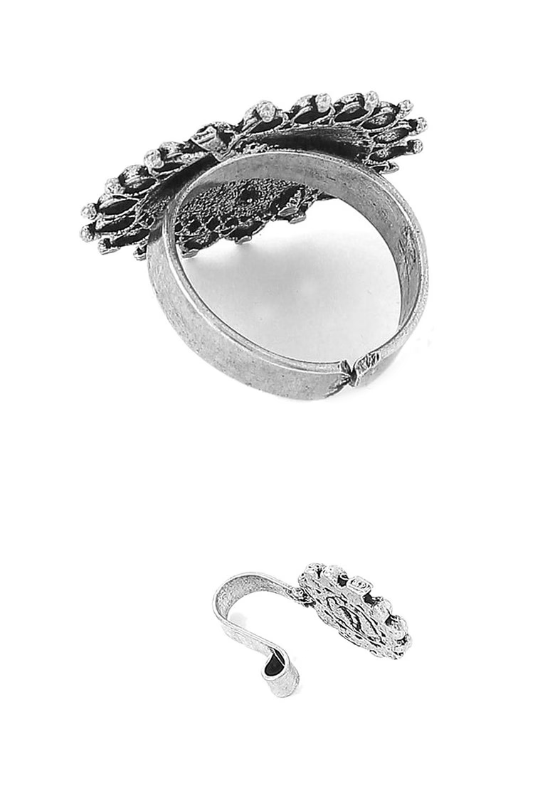 Lirja Oxidised Silver Plated Jewellery Set