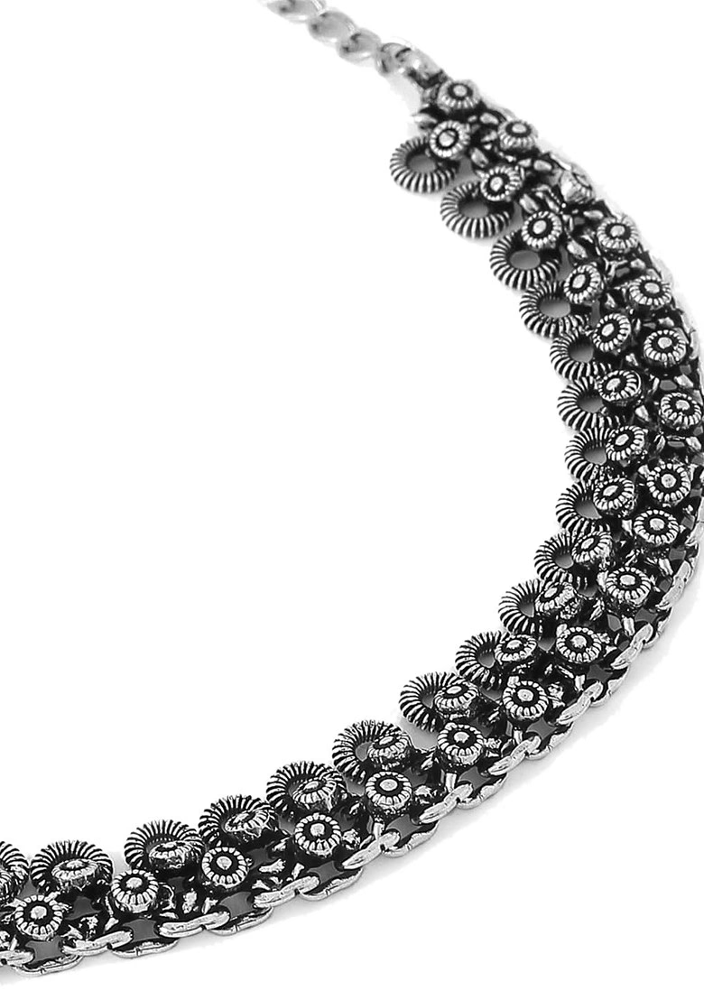Lirja Oxidised Silver Plated Jewellery Set