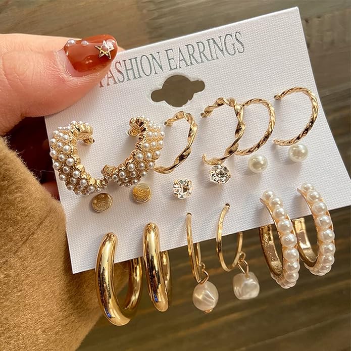 Lirja 9 Pair of earring Trendy Combo Earring set For Beautiful women