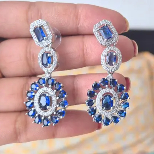 Lirja  American Diamond Combo with Necklace, Earrings, and Maangtika