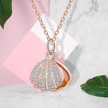 Sterling Silver Shell Pearl Pendant Gold Necklace Jewellery