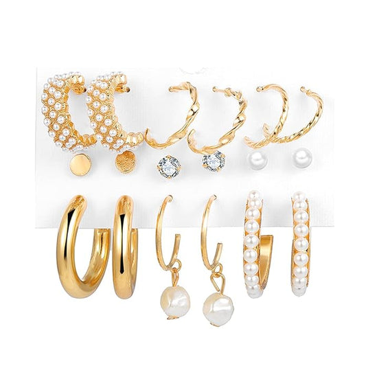 Lirja  9 Pair of earring Trendy Combo Earring set For Beautiful women