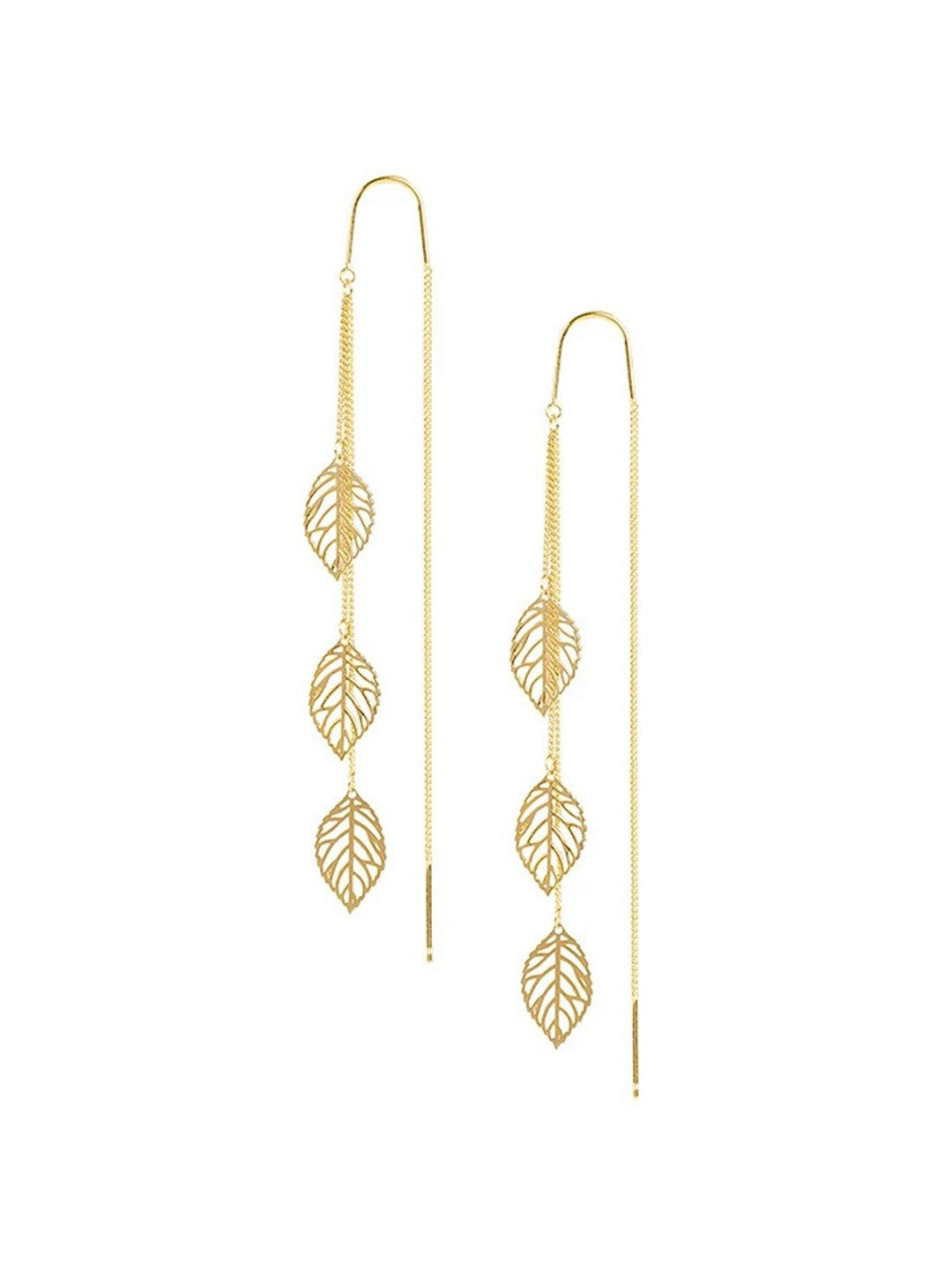 Lirja Korean Earrings Leaf Design for Women