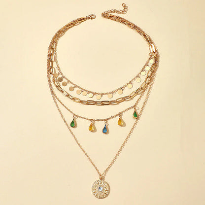 Lirja Jewels Gold Plated Boho Fashion Multilayer Chain