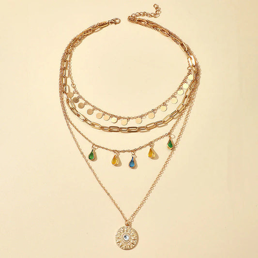 Lirja Jewels Gold Plated Boho Fashion Multilayer Chain