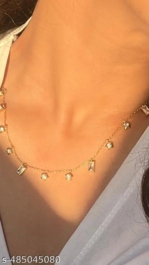 Lirja Necklace for Women Fashion |Fancy Aesthetic Anti Tarnish Gold Plated