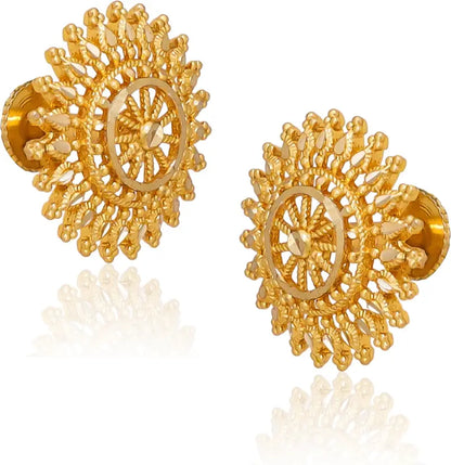 Lirja Traditional Micron Plated Stud Earrings