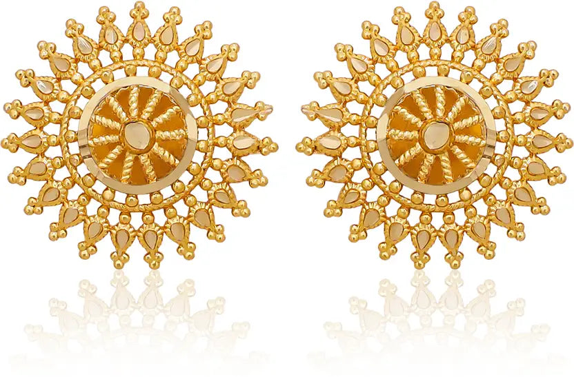 Lirja Traditional Micron Plated Stud Earrings